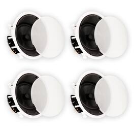 Theater Solutions by Goldwood - TSS8A Home Theater Deluxe in Ceiling 8" Angled 4 Speaker Set 4TSS8A - Paintable White