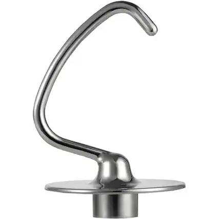 Front. KitchenAid - Stainless Steel Dough Hook Attachment for KitchenAid 4.5-5 Quart Tilt-Head Stand Mixer - white.