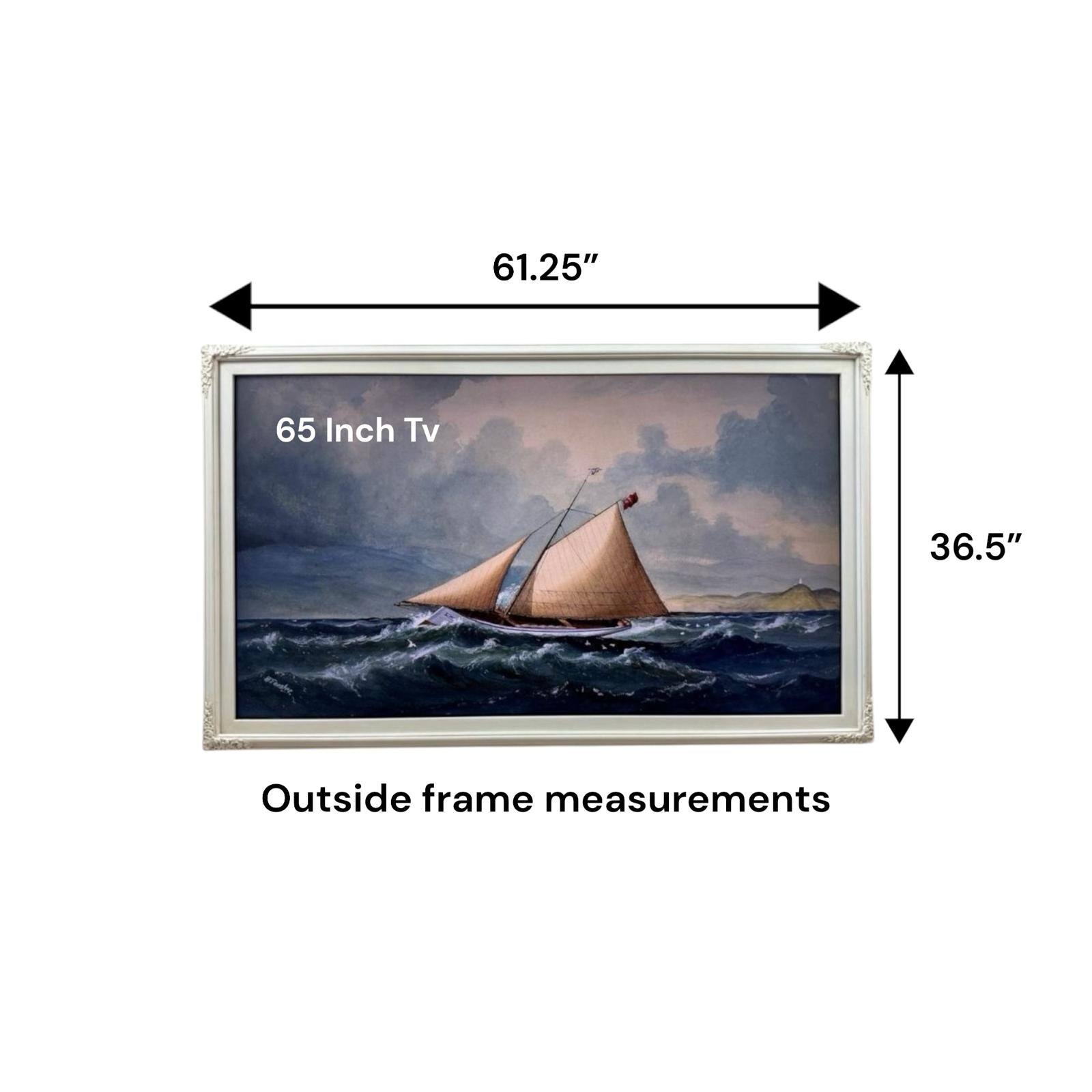 61.25" 65 Inch Tv 36.5" Outside frame measurements
