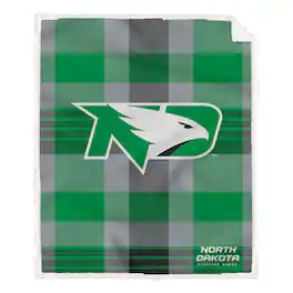 Pegasus - North Dakota 60- x 70- Plaid Steel Ultra Cozy Sherpa Blanket - Multicolor