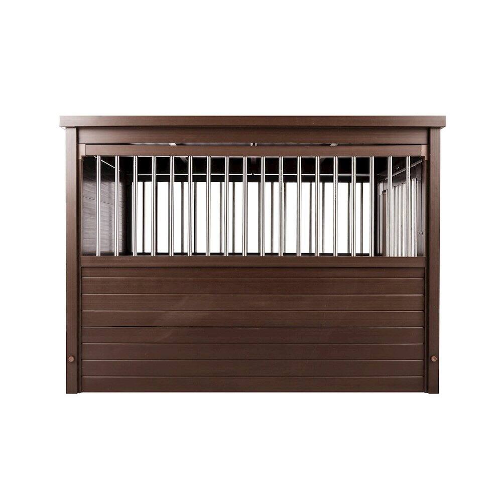 Back. New Age Pet - ECOFLEX Dog Crate End Table - Russet X-Large.