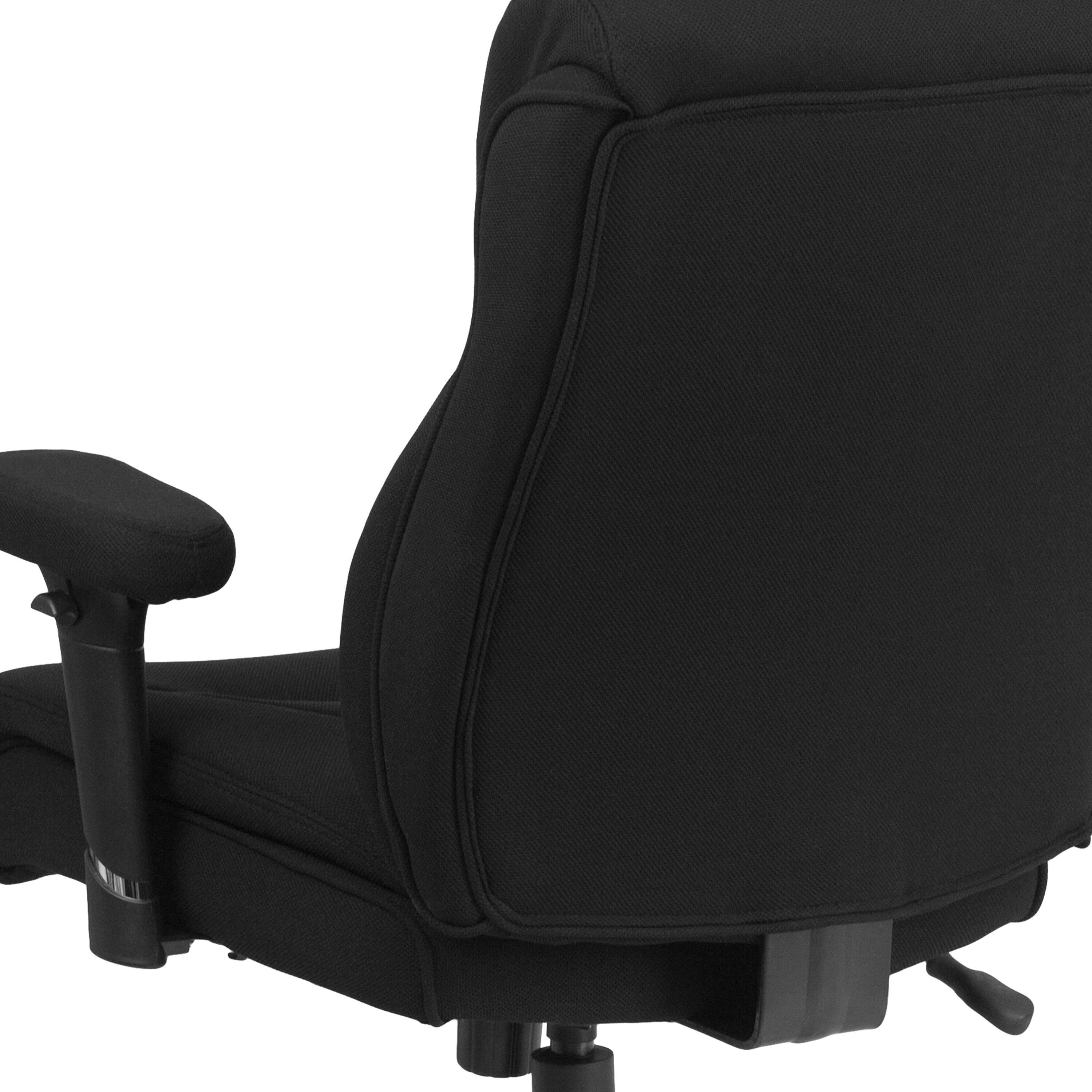 Alt View 9. Emma + Oliver - 400 lb. Big & Tall Mid-Back Swivel Clean Line Stitch Ergonomic Task Office Chair - Black Fabric.