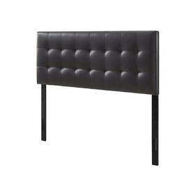 FurniFact - Upholstered Vinyl Full Headboard with Plush Padding and Sleek Design - Brown