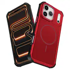 Front. Dteck - Magnetic for iPhone 17 Pro Max Case Compatible with MagSafe, Heavy Duty Drop Protection Shockproof Durable Bumper Cover - Red.