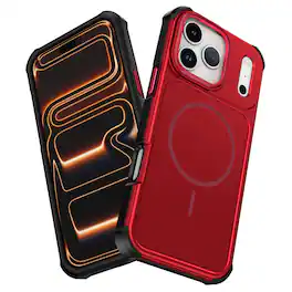 Dteck - Magnetic for iPhone 17 Pro Max Case Compatible with MagSafe, Heavy Duty Drop Protection Shockproof Durable Bumper Cover - Red