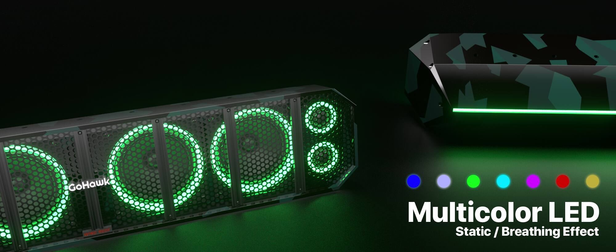 GoHawk 008 Multicolor LED WING-RGOF WING RGOF Static / Breathing Effect