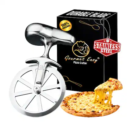 DURABLE BLADE 100% ORIGINAL STAINLESS STEEL Gourmet Easy Pizza Cutter