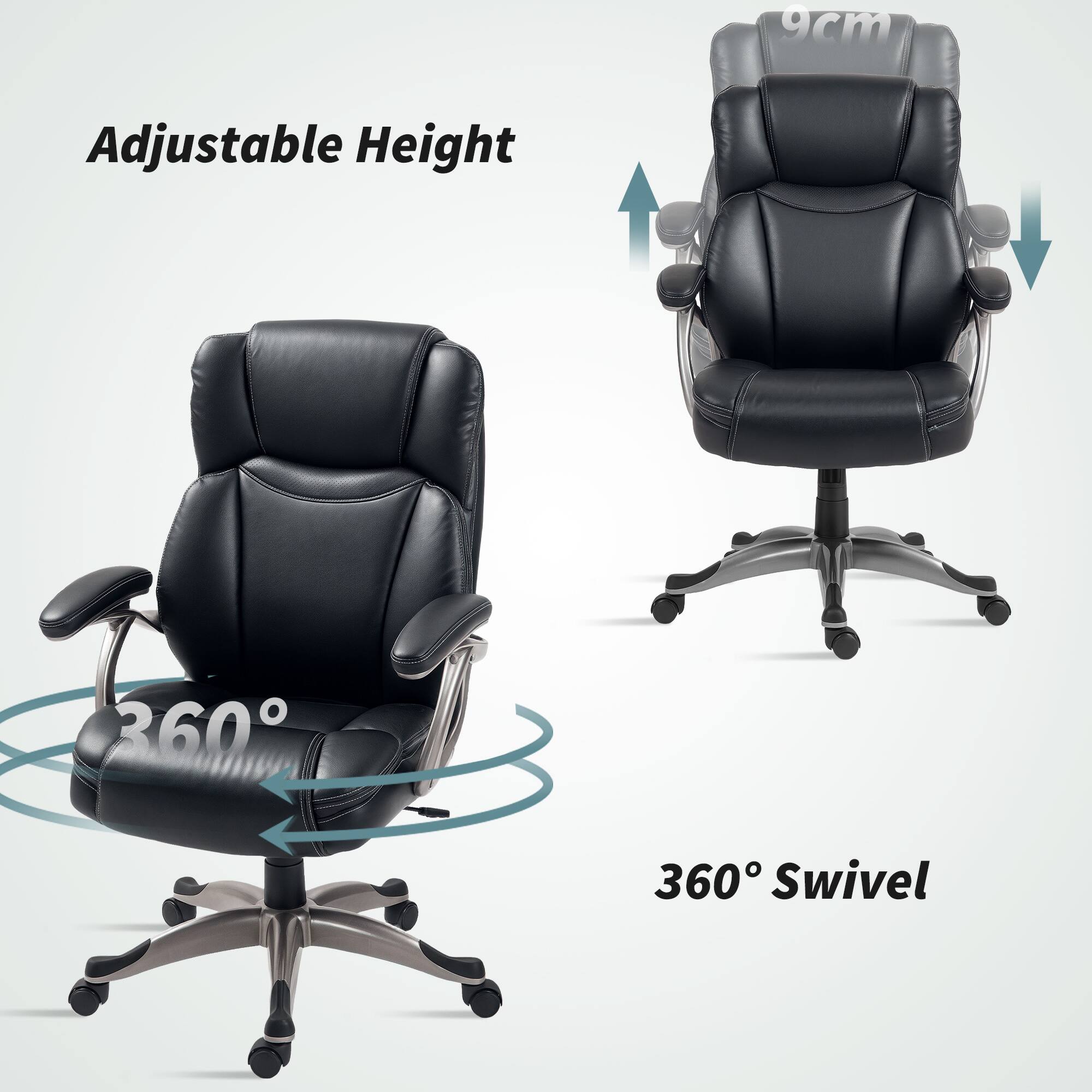 Adjustable Height 9cm 360 Swivel
