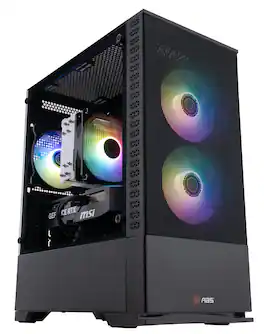 ADVANCED BATTLESTATIONS - ABS Cyclone Aqua Gaming PC - Windows 11 - Intel Core Ultra 7 265KF - GeForce RTX 5070 - 32GB DDR5 6000MHz - 1TB - Black