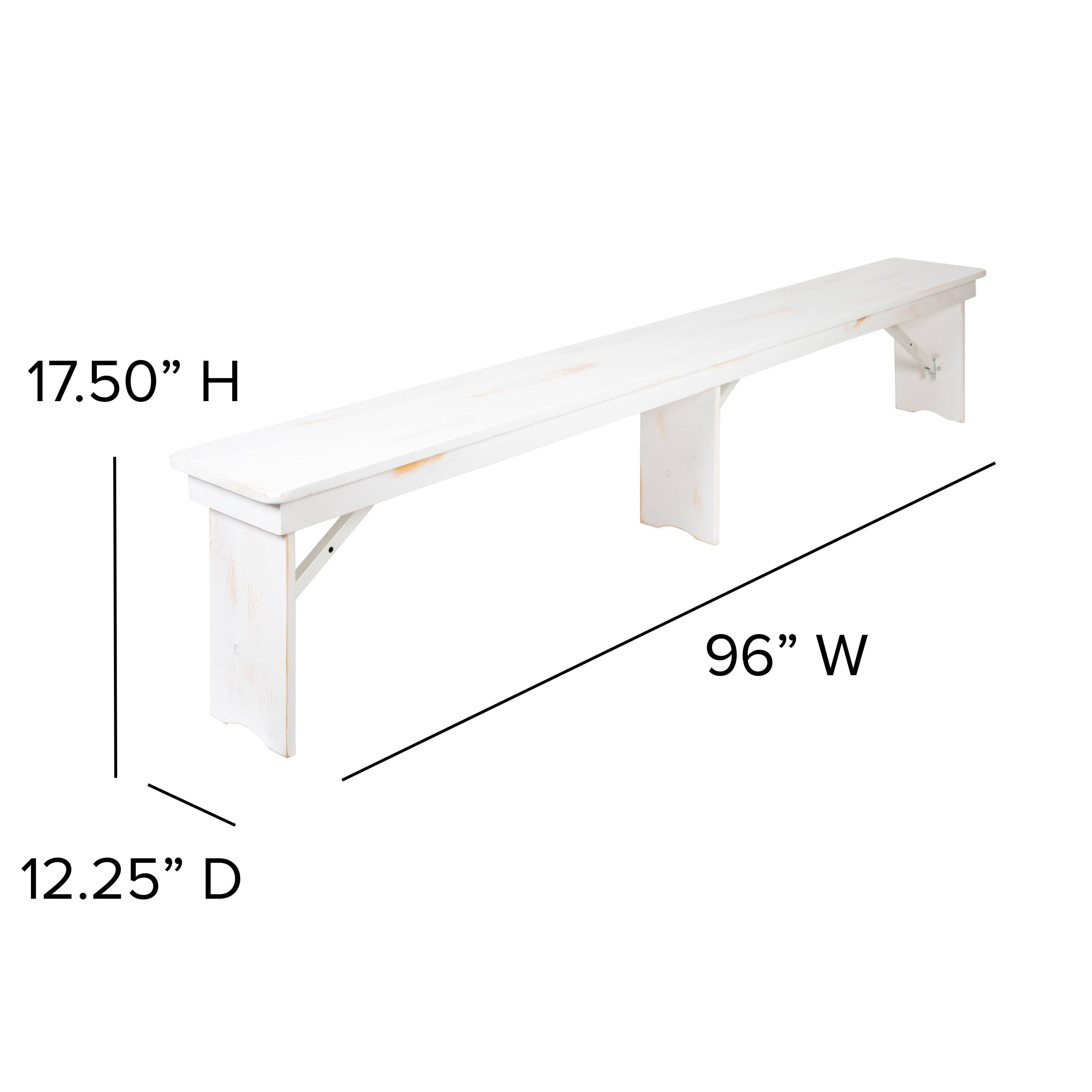 17.50" H  
96" W  
12.25" D