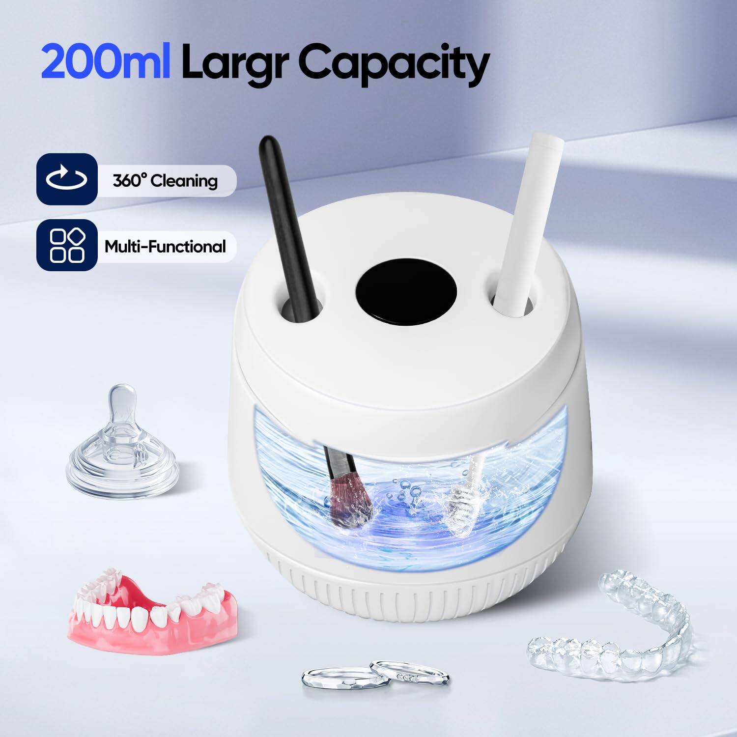 MySmile Ultrasonic Retainer Cleaner Machine, 200 mL, 45kHz with