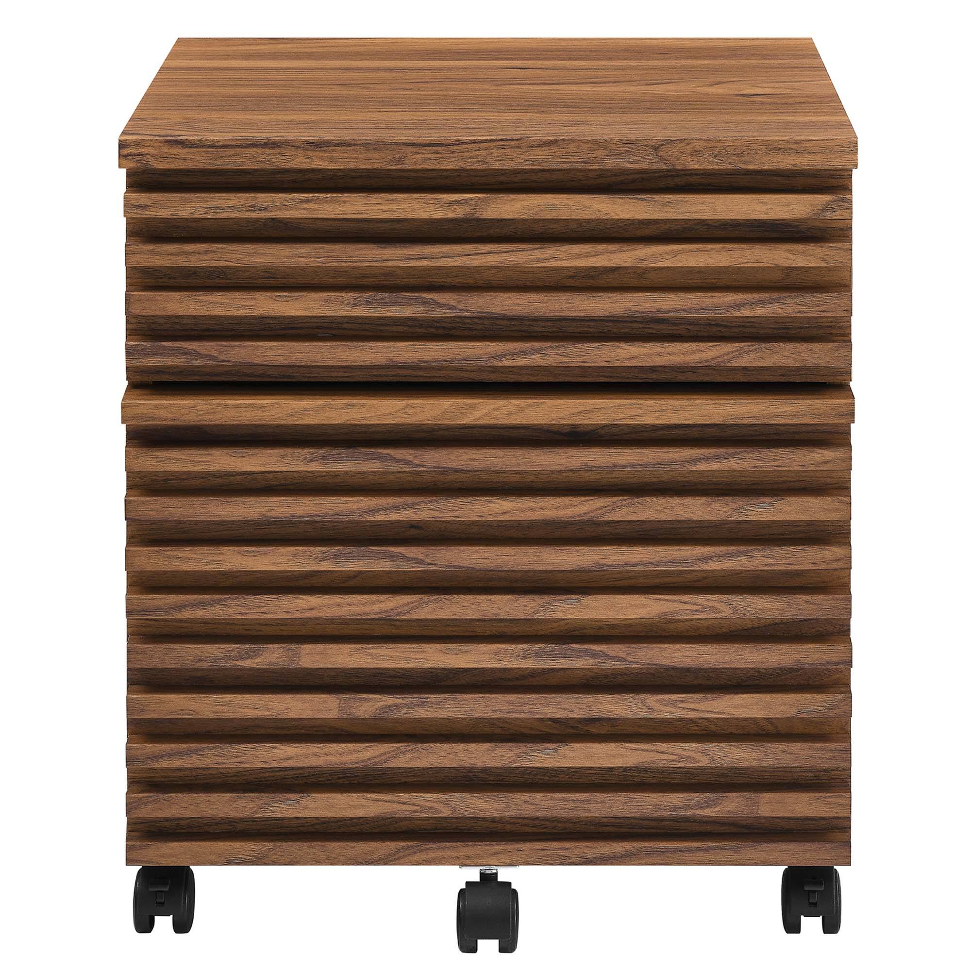 Alt View 2. Modway - Render Wood File Cabinet by Modway - Walnut.