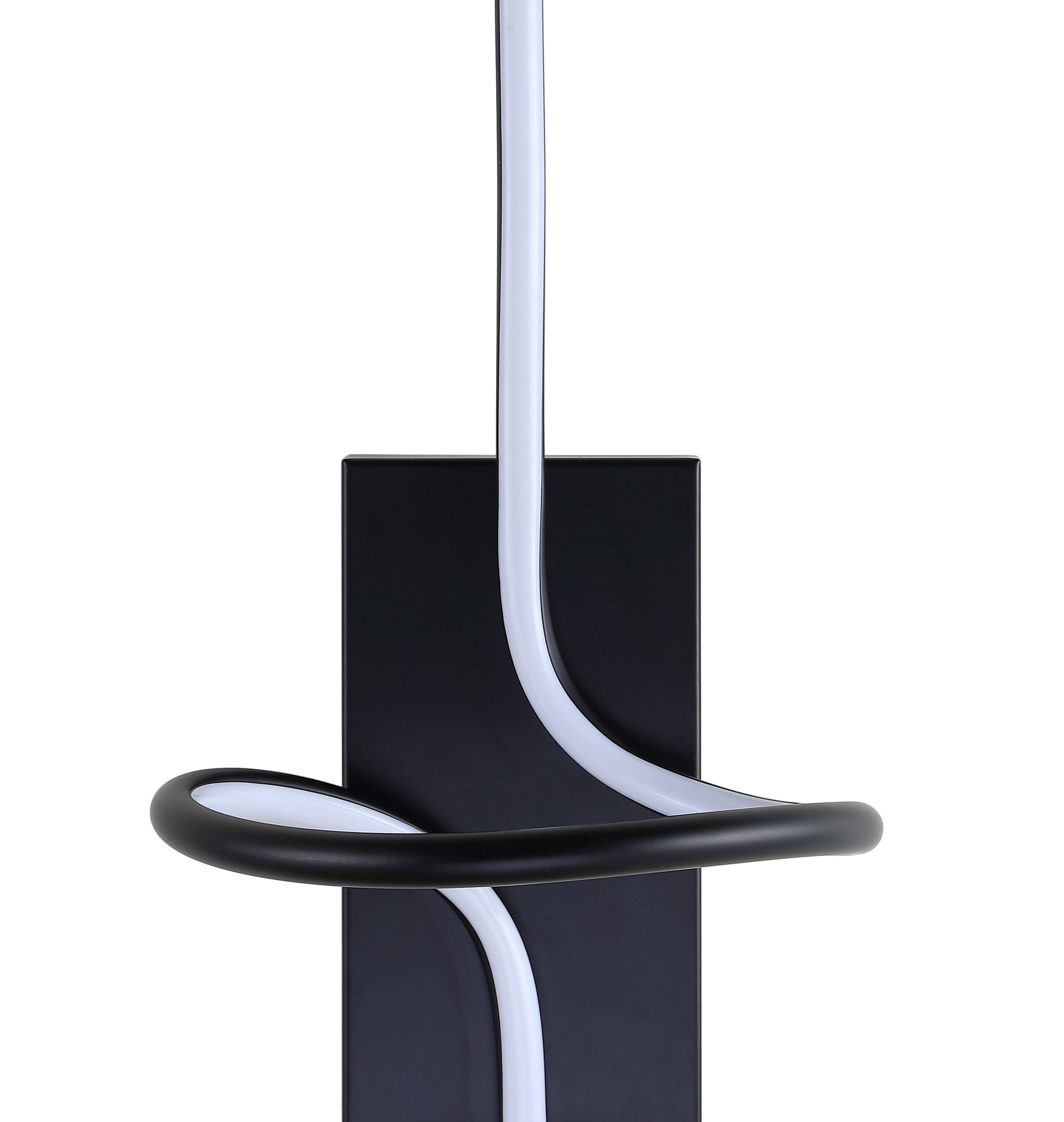 Alt View 3. Jonathan Y - Sketch 9" Minimalist Metal Integrated LED Vanity Light Sconce, Black - Black.