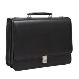 McKleinUSA - Lexington Flapover Double-Compartment Briefcase - Black