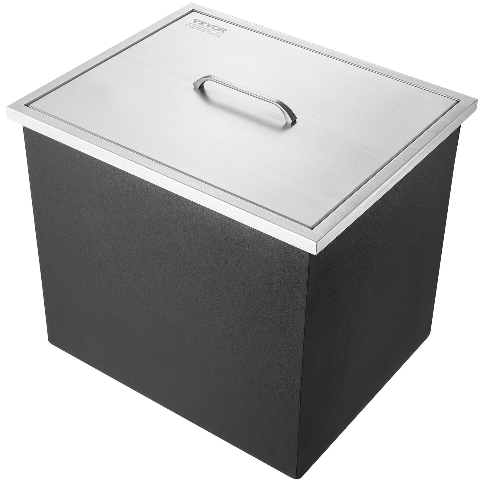 Alt View 5. VEVOR - Drop in Ice Chest, 21"L x 17"W x 18"H Stainless Steel Ice Cooler, Commercial Ice Bin with Cover, 40 qt Outdoor - Silver.