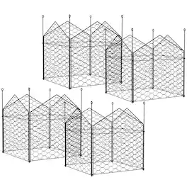 Outsunny - Garden Chicken Wire Cloche, 12" x 14" Plant Protectors from Animals, 4 Pack Metal Crop Cages to Keep Animals Out - Black