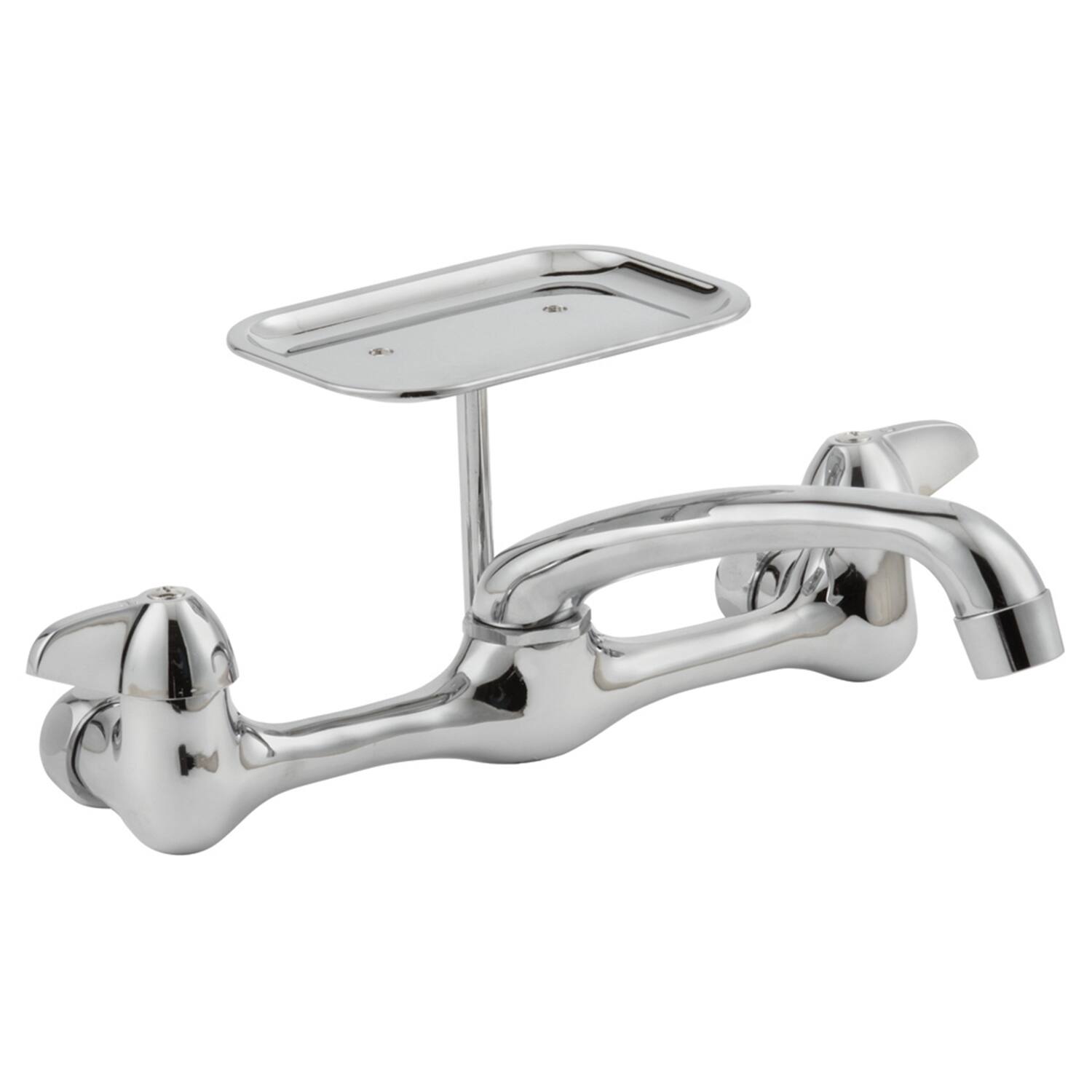 Front. Homewerks - Homewerks Two Handle Chrome Kitchen Faucet - Polished Chrome.
