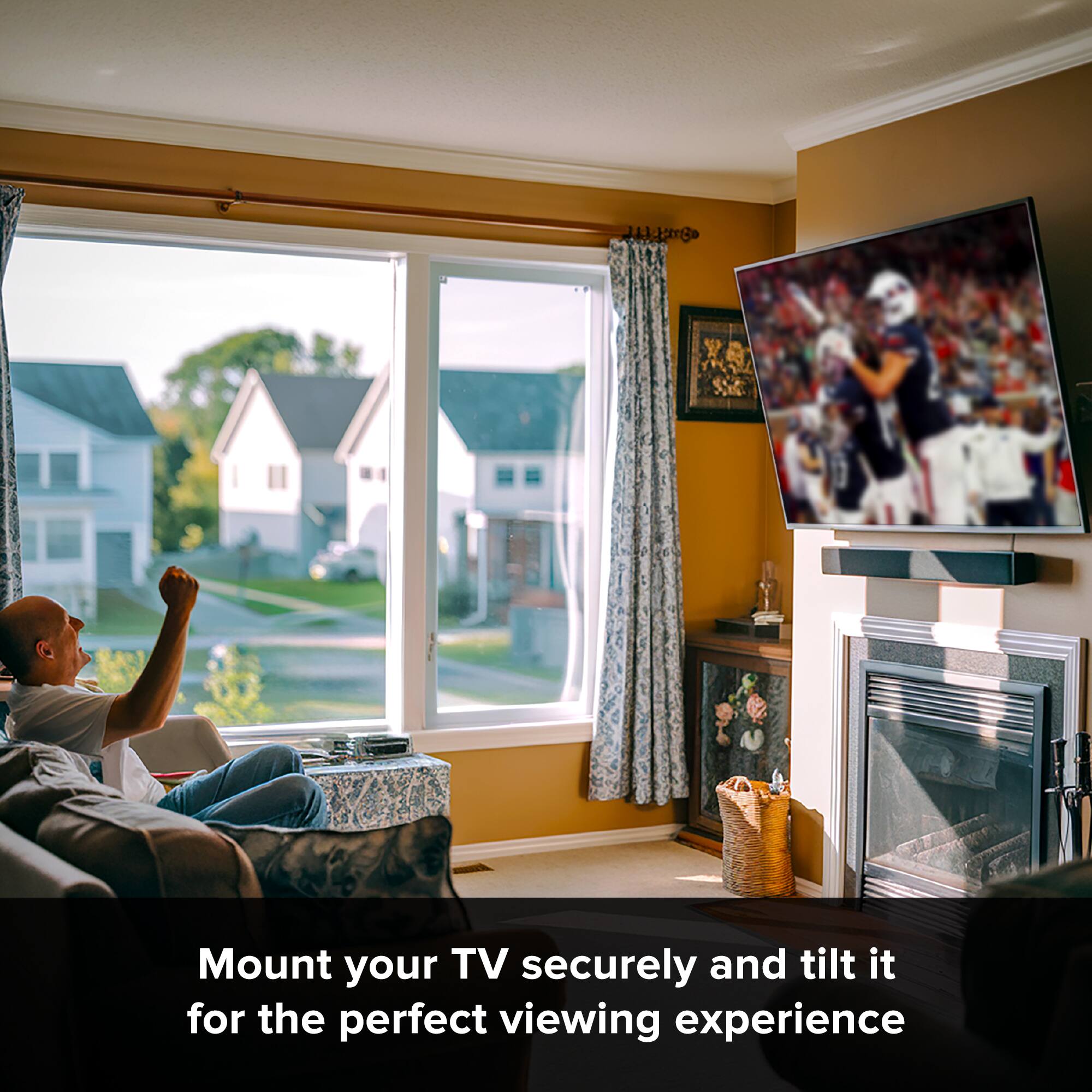 Mount your TV securely and tilt it for the perfect viewing experience