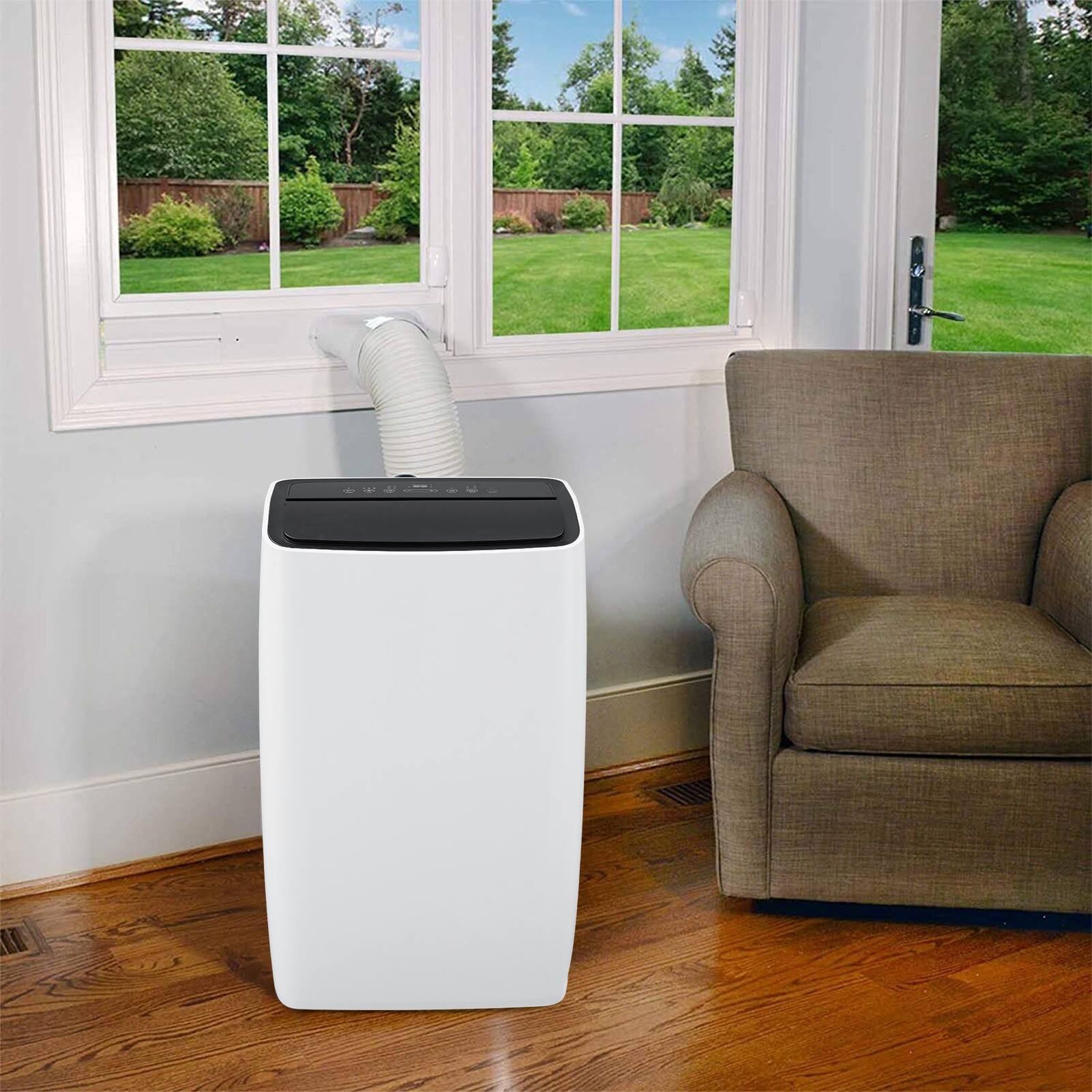 Alt View 3. Acekool - 3-In-1 Portable Air Conditioner 8000 BTUs 12,000BTU Quiet AC Unit with Window Kit - White.