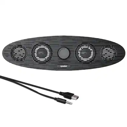 The text on the image reads:
"speaker"