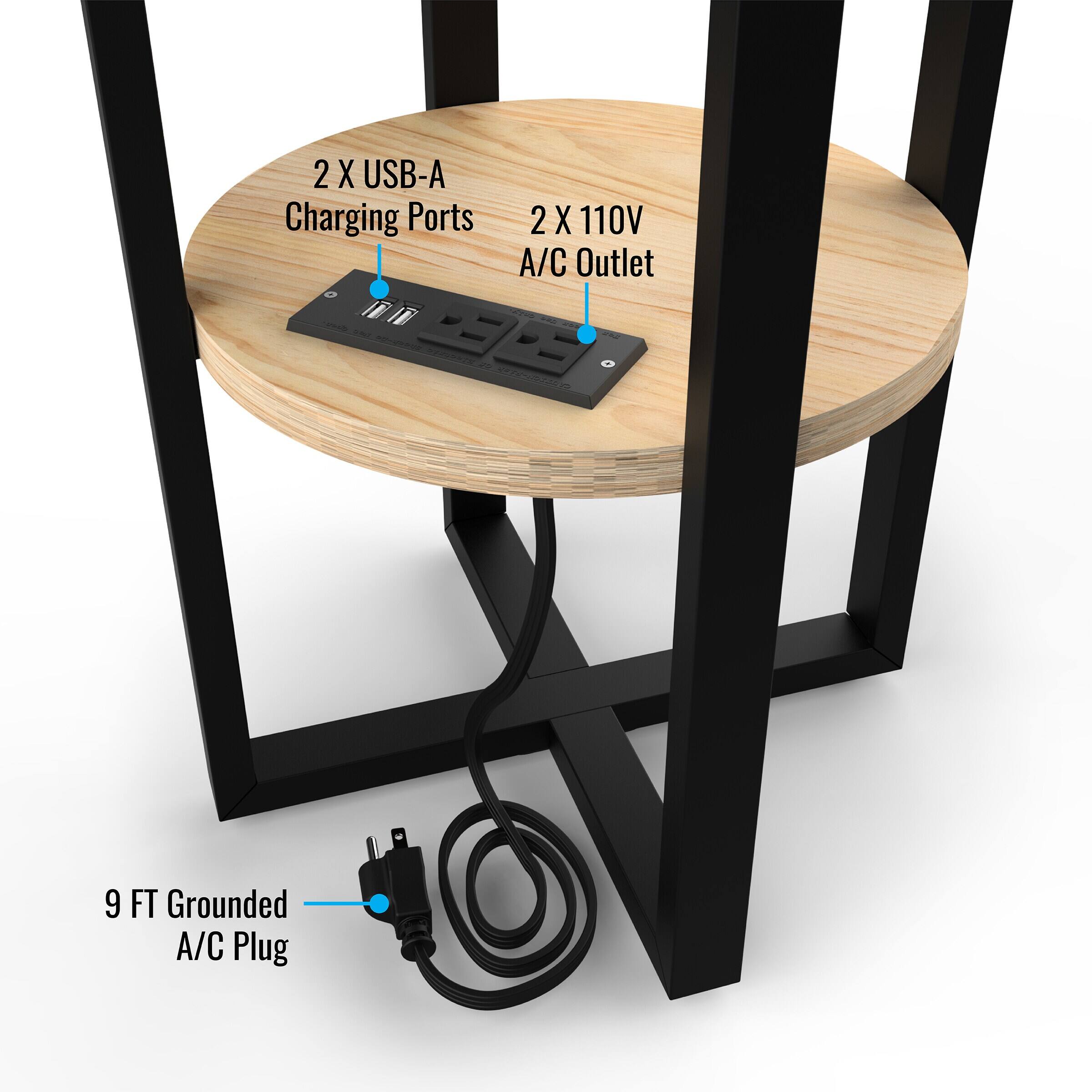 2 X USB-A Charging Ports  
2 X 110V A/C Outlet  
9 FT Grounded A/C Plug
