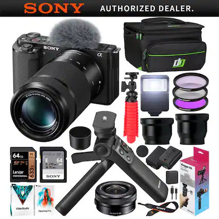 SONY AUTHORIZED DEALER.
- SONY α6400
- E 16-50mm F3.5-5.6 OSS
- 64GB Lexar PROFESSIONAL 633x SDXC UHS-I
- 64GB V30 UHS-I SDXC UHS-I
- 95MB/s
- R: 270 MB/s
- W: 70 MB/s
- SONY Viogger Kit
- SONY 35-5.6/16-50
- SONY 5.054
- PHOTO
- SONY Viogger Kit
- VideoStudio
- PaintShop Pro