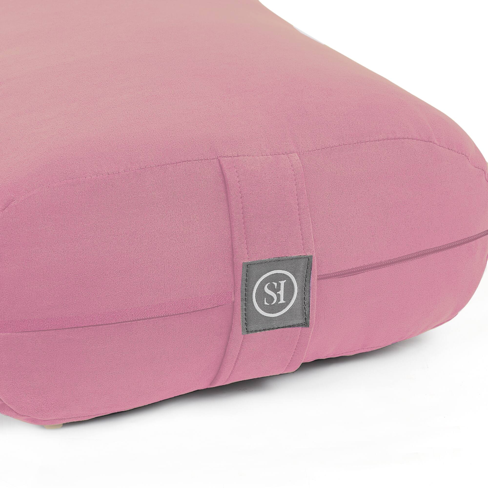 Alt View 1. Sweet Home Collection - Yoga Bolster Pillow Meditation Pillow w/Washable Cover & Carry Handle - Lavender.