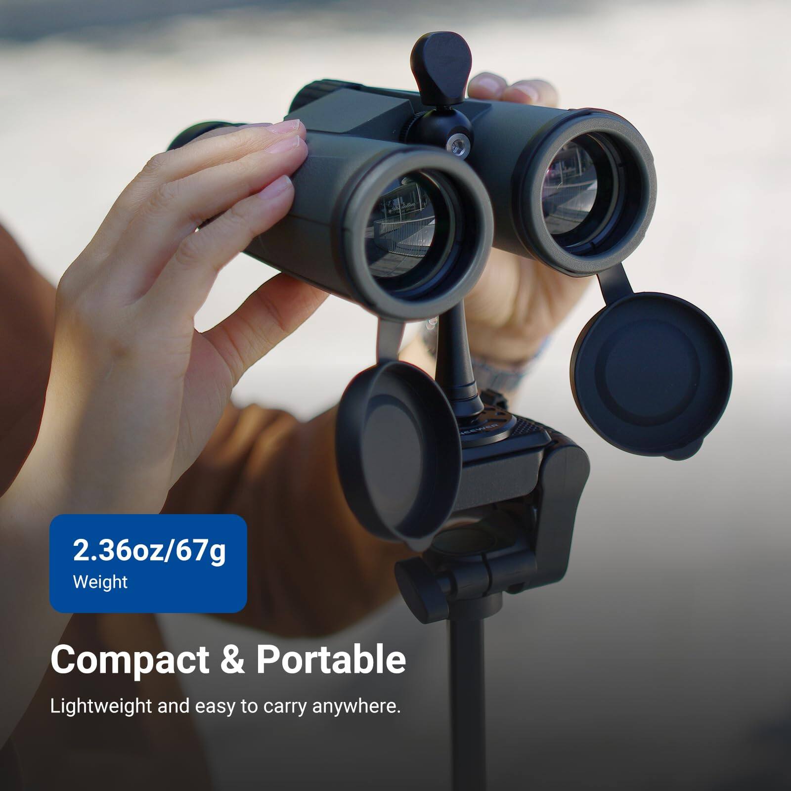 2.36oz/67g Weight  
Compact & Portable  
Lightweight and easy to carry anywhere.