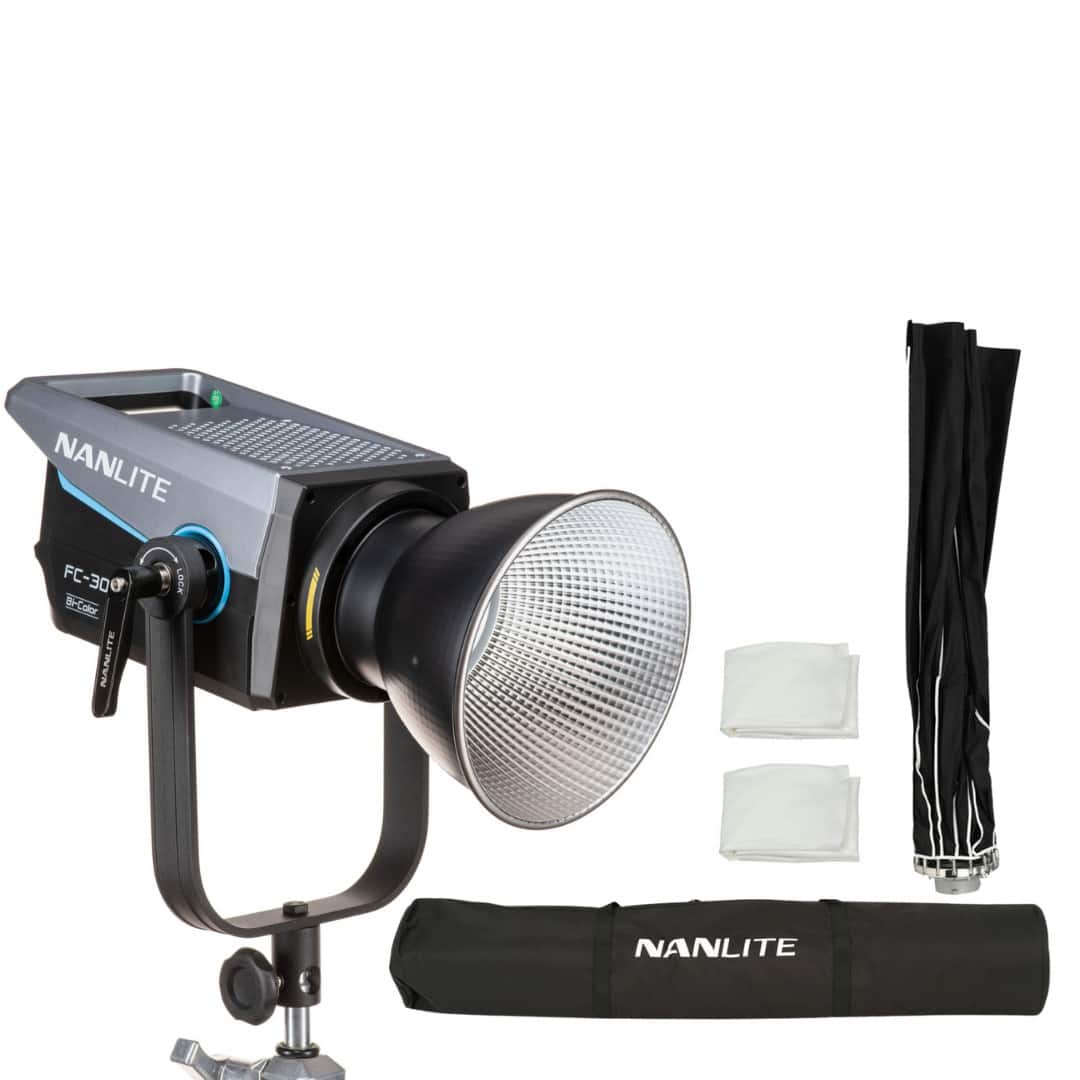 NANLITE - FC300B Bi-Color LED Spotlight with Parabolic 150 Softbox Bundle