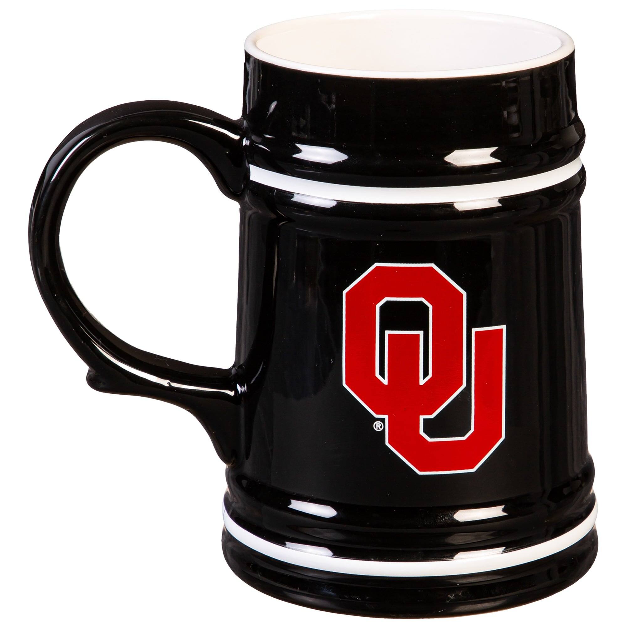 Alt View 1. Evergreen Enterprises - Oklahoma Sooners 24oz. Ceramic Stein Cup with Gift Box - Multicolor.