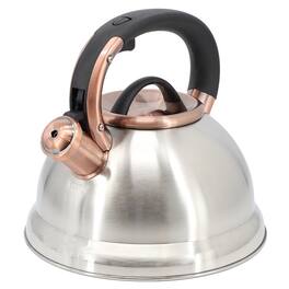 Mr. Coffee - Flintshire 2.2 Quart Stainless Steel Whistling Tea Kettle - Silver