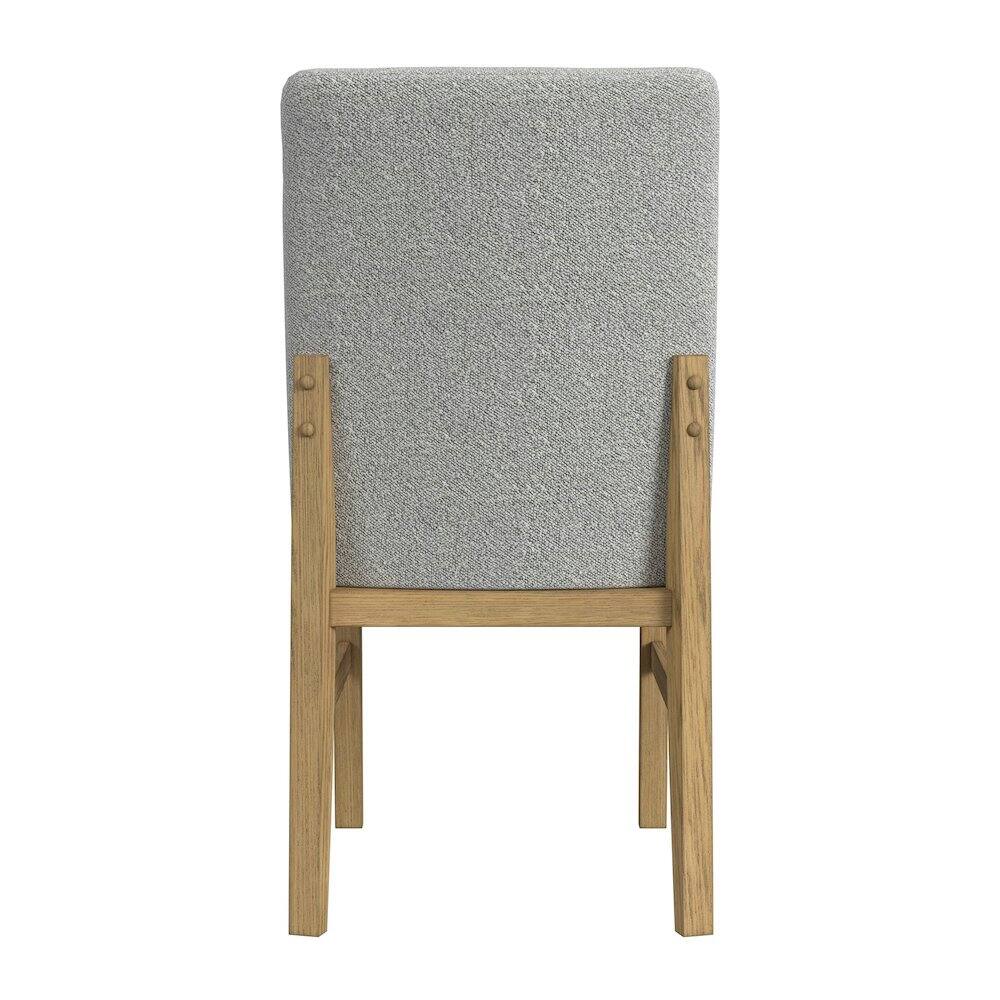 Left. Picket House Furnishings - Canal Square Back Dining Side Chair with Grey Fabric in Natural - Tural.