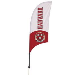 Victory Corps - Harvard Crimson 7.5' Crest Razor Feather Stake Flag - White