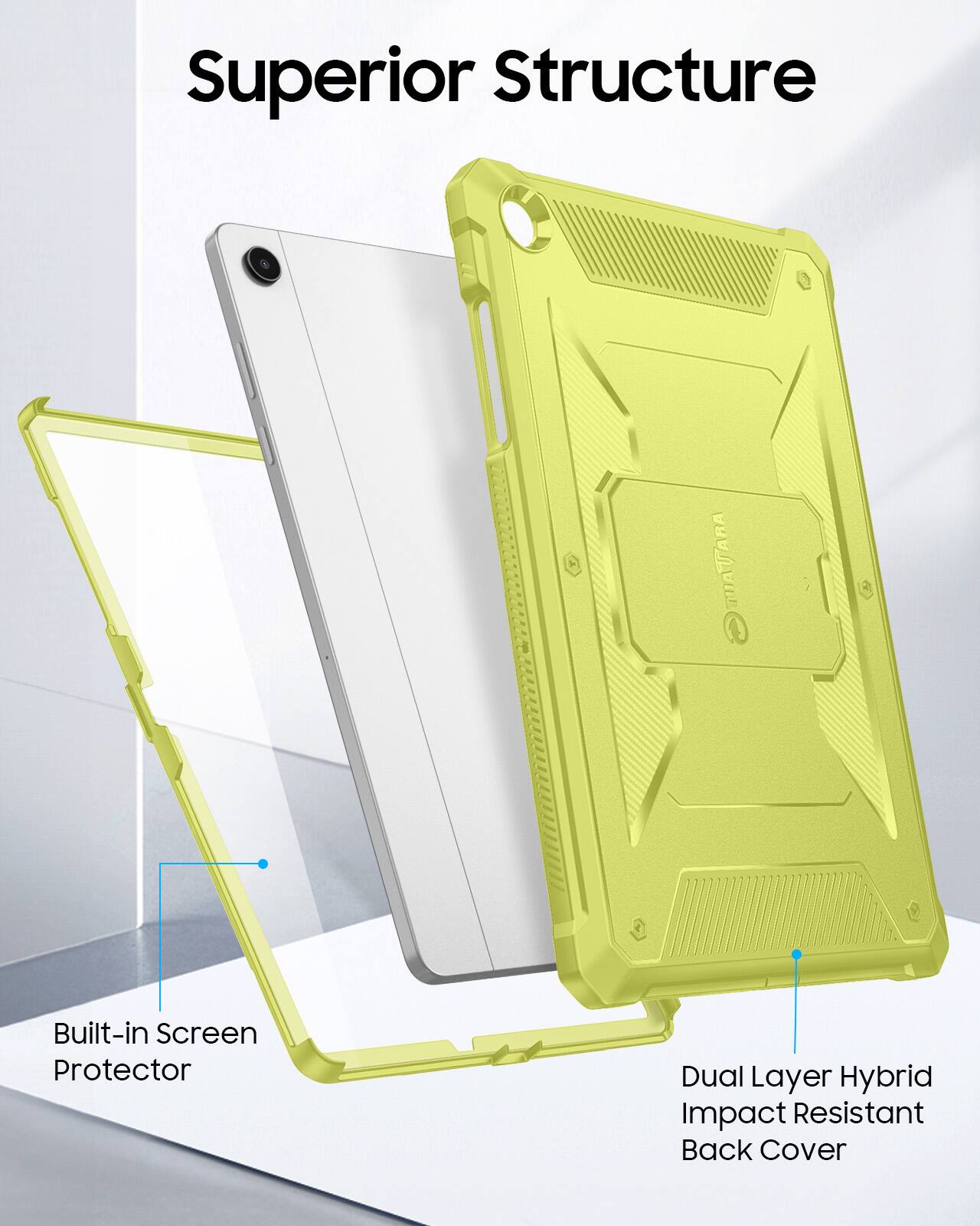 Superior Structure

TIATARA Built-in Screen Protector Dual Layer Hybrid Impact Resistant Back Cover