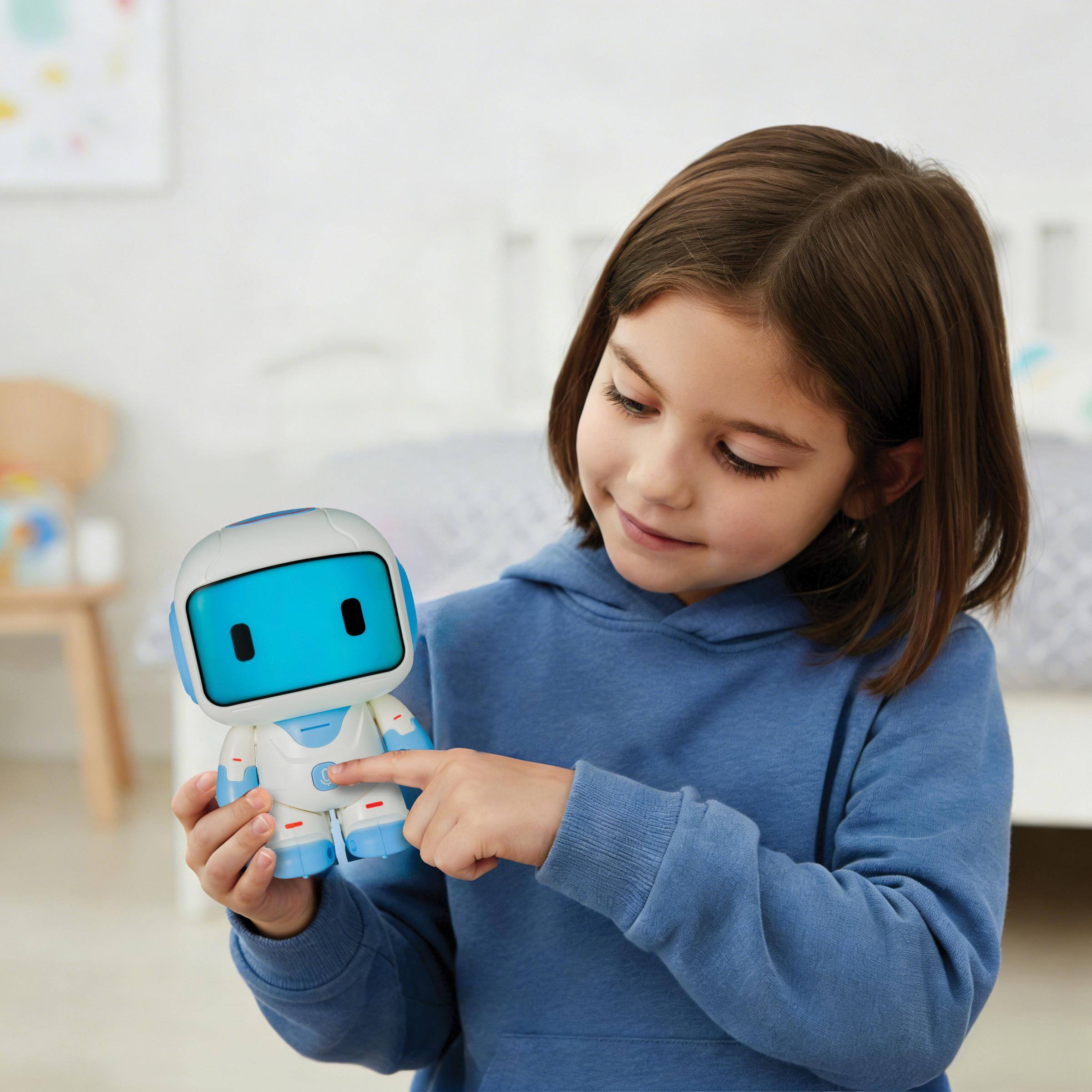 Alt View 3. Lexibook - POWERMAN, Mini Programmable Robot, custom 20-step actions, 10 songs, dancing, 3 lighting modes, voice recording, message.