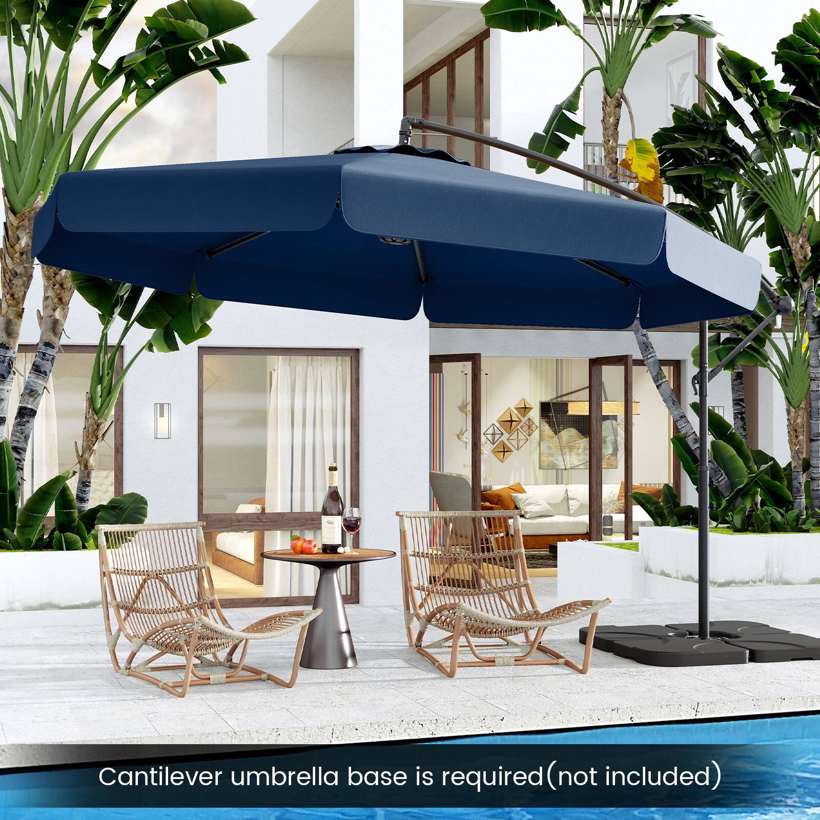 Cantilever umbrella base is required (not included)