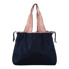 Unique Bargains - Portable 14.3x13.4 Inch Washable Shopping Bags with Handles, Reusable Foldable Grocery Tote for Travel and Storage - Navy Blue