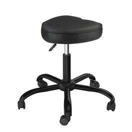 Winado - Rolling Stool with Wheels, Hydraulic Massage Chair, Heart-Shaped Adjustable Salon Stool, Swivel Stools for Hair Stylist - Black
