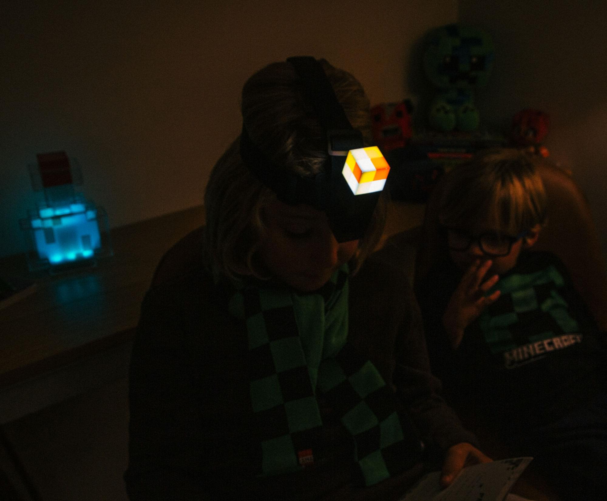 Alt View 5. Ukonic - Minecraft Brownstone Torch Headlamp Light With Adjustable Headband - Brown.