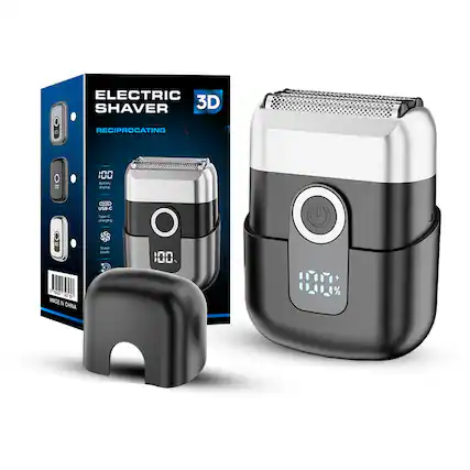 ELECTRIC SHAVER 3D RECIPROCATING
100 Battery display
Faca
MADE IN CHINA
USB-C Twe-C charging
Sharp blade
2 O
100%