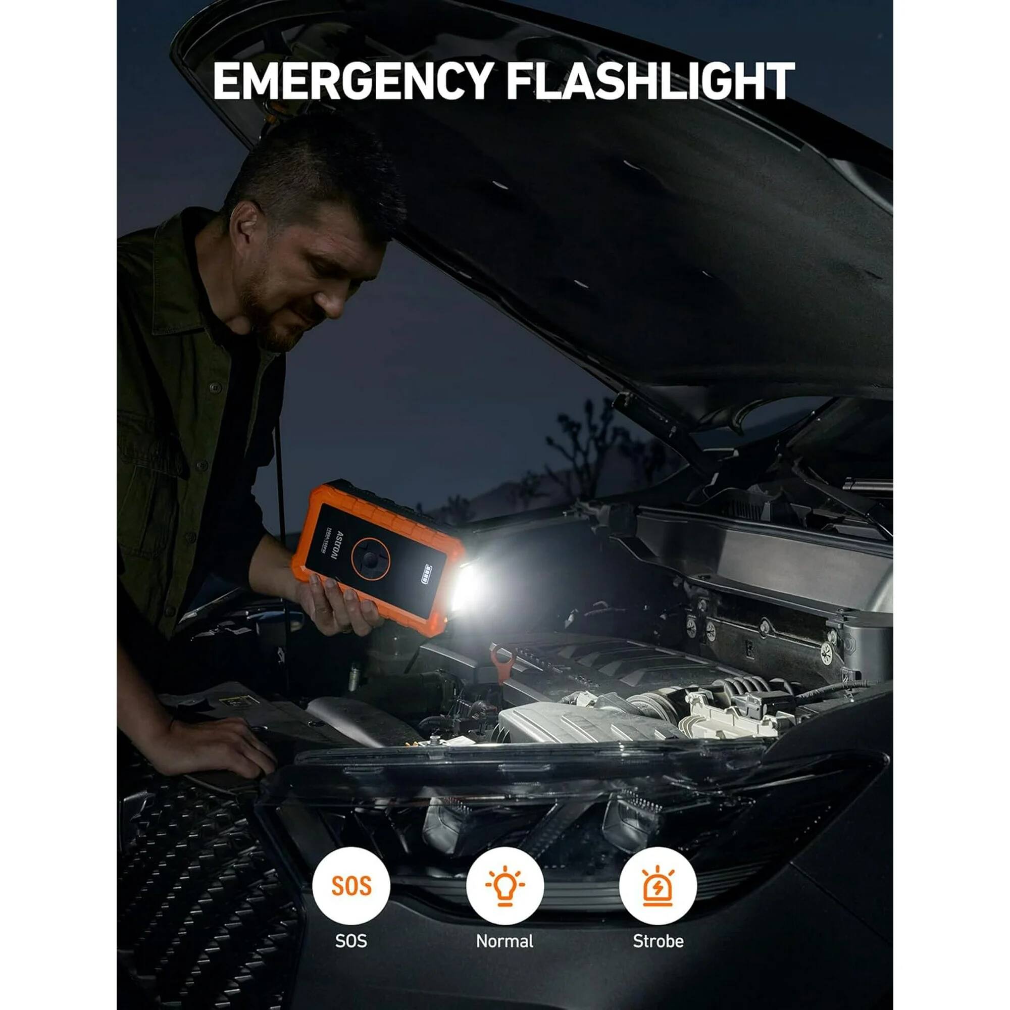 EMERGENCY FLASHLIGHT

SOS
SOS

Normal
Strobe