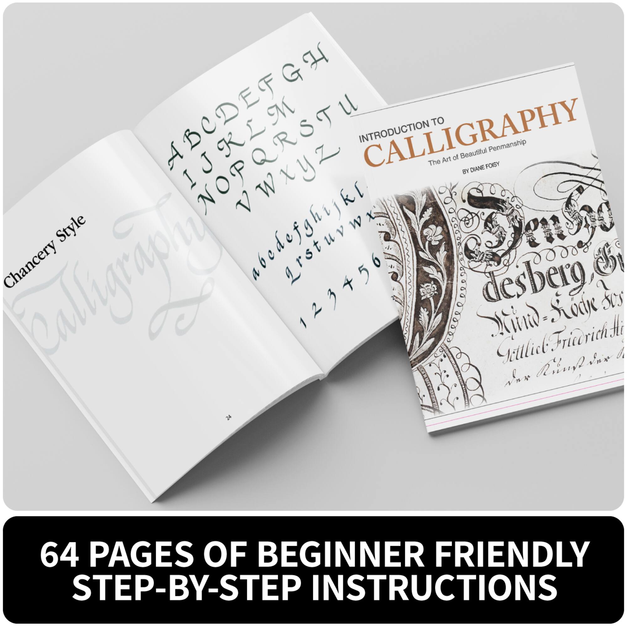 INTRODUCTION TO CALLIGRAPHY  
The Art of Beautiful Penmanship  
BY DIANE FORY  

Chancery Style  

64 PAGES OF BEGINNER FRIENDLY STEP-BY-STEP INSTRUCTIONS
