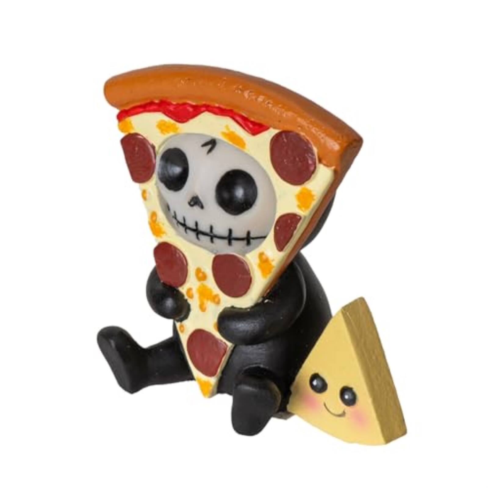 Back. Pacific Trading - Furrybones Peppi Skeleton in Pizza Costume Figurine in Costume 3 inchesTall - Multicolor.