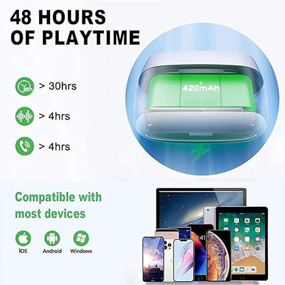 ACJPR - Wireless Earbuds, Bluetooth 5.4 Headphones