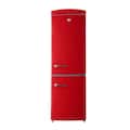 Conserv - 24in RETRO BOTTOM MOUNT 11cf Refrigerator Fast Freeze 110V - Red