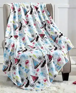Noble House - Extra Cozy and Comfy Microplush Throw Blanket (50" x 60") - Sea Life