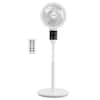 Front. VEVOR - 9-Inch Pedestal Fan, 80° Oscillating Standing Floor Fan with Quite DC Motor, Remote Control, 9 Speeds & 4 Smart Modes - White.