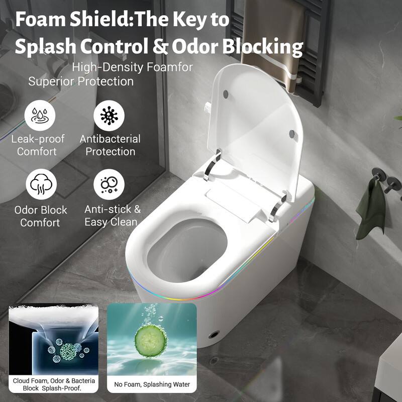Foam Shield: The Key to Splash Control & Odor Blocking

High-Density Foam for Superior Protection

- Leak-proof Comfort
- Antibacterial Protection
- Odor Block Comfort
- Anti-stick & Easy Clean

Cloud Foam, Odor & Bacteria Block Splash-Proof.

No Foam, Splashing Water