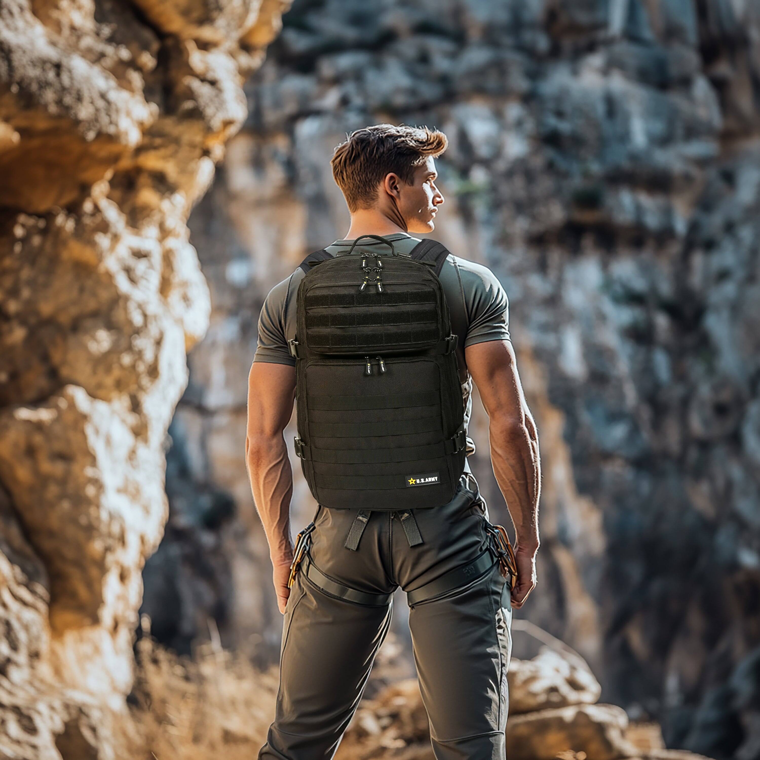 Alt View 1. US Army - ASSAULT High Performance Tactical Backpack - BLACK.