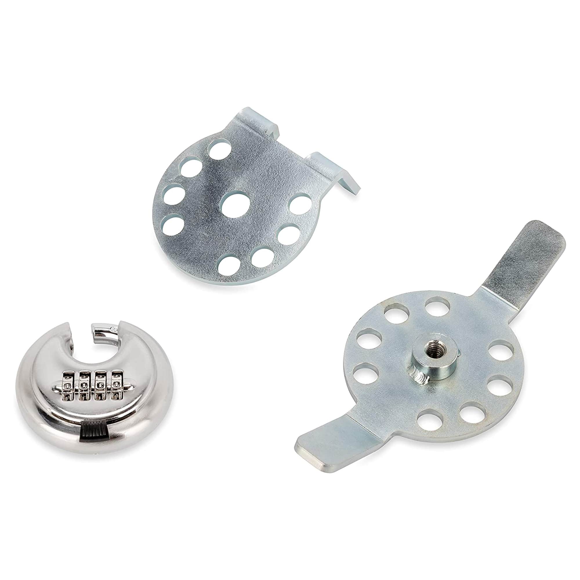 Camco - Double Propane Tank Theft Prevention Combination Locking Device for RVs - Silver